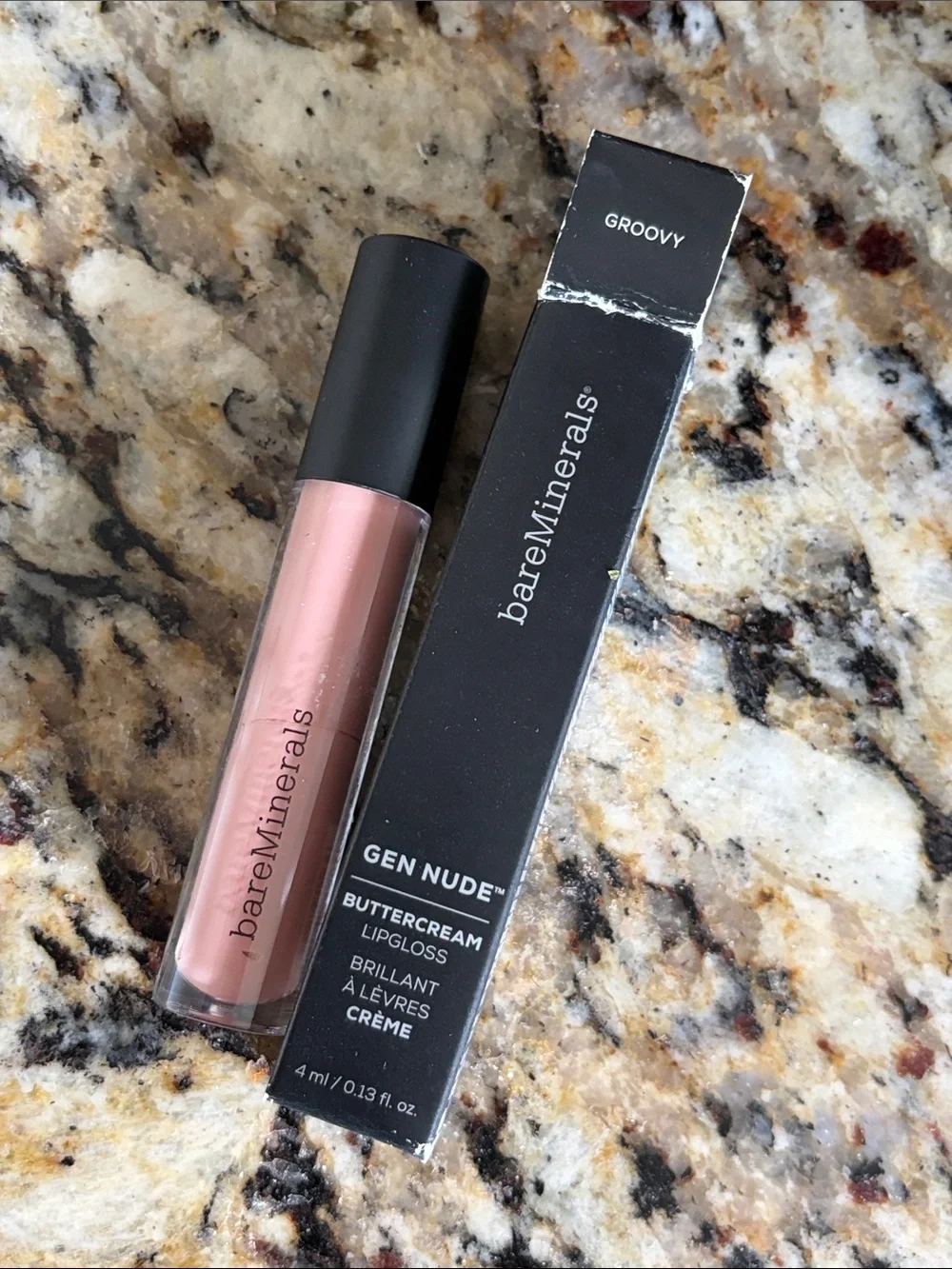 ❤️❄️Bareminerals Gen Nude Buttercream Lip Gloss Groovy (Soft Pinky Beige)